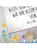 Mr. & Mrs. Panda Handtuch Gäste-WC Fledermaus Flügel mit Spruch in Weiß