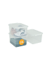 SmartStore 3er-Set Aufbewahrungsbox Classic Transparent 31L