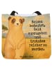 Mr. & Mrs. Panda Tote Bag Erdmännchen Design mit Spruch in Weiß