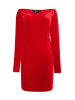 faina Damen Mini Langarmkleid in Rot