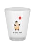 Mr. & Mrs. Panda Schnapsglas Pinguin Luftballon ohne Spruch in Transparent