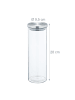 relaxdays 4 x Vorratsgläser in Transparent/ Silber - 1,6 l