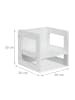 relaxdays 2 x Kindersitzhocker in Weiß -  (B)30 x (H)30 x (T)30 cm