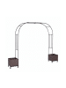 relaxdays Rosenbogen in Schwarz/ Braun - (B)282 x (H)210 x (T)40 cm