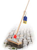 Novaliv Novaliv Robuster Drahtbesen mit Stiel - Stahlbesen mit Holzstiel, Effi in Silber