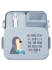 Mr. & Mrs. Panda MEPAL Bentobox Pinguin Buch Motiv mit Spruch in Blau Pastell