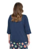 Ulla Popken Pyjama-Shirt in navy blau