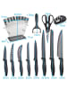 Intirilife 17-teiliges Set Messerblock in Schwarz