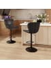 COSTWAY 2er Set Barhocker 47 x 56 x 93-113 cm in Braun