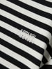 name it 2er-SET Gestreiftes Langarmshirt mit Print Rundhals Longsleeve in Schwarz