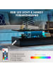 COSTWAY Couchtisch mit LED 110x60x40cm in Schwarz