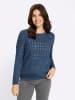 Sieh an! Ajourpullover in jeansblau