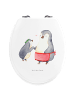Mr. & Mrs. Panda Motiv WC Sitz Pinguin mit Kind ohne Spruch in Weiß
