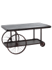 MCW Couchtisch Q69 Reifen, Schwarz, Metall kupferfarben