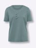 Sieh an! Kurzarmshirt in jade-meliert