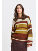 b. young BYOKSANA STRIPED JUMPER - KNIT Loose fit in Brandy Brown Mix