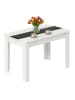 VCM  Esstisch Küchentisch B. 115 x T. 80 cm Disalo in Weiß / Anthrazit