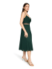 Vera Mont Cocktailkleid mit Wasserfallausschnitt in Dark Moss