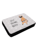 Mr. & Mrs. Panda Etui für Stifte Faultier Kaffee mit Spruch in Grau Pastell