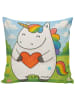 Mr. & Mrs. Panda Dekokissen Einhorn Herz Design ohne Spruch in Weiß