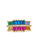 Luxenter Ring Osere mit 18 Karat  verstellbar Gelbgold-Osere multicolored