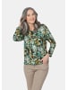 GOLDNER Langarmshirt Langarmshirt mit Druck in salbei / gemustert