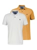 Lerros Poloshirt Basic in Weiß / gelb