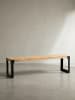 KADIMA DESIGN Esszimmerbank 160x40x45 cm Massivholz Metall Industrial,