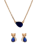 faina Women Jewelry Set in rose gold navy