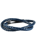 Adeliás Herren Armband – Wickelarmband aus Leder 43 cm in blau