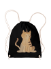Mr. & Mrs. Panda gym tasche Einhorn Katze ohne Spruch in Schwarz