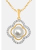 Diamant Exquis Halskette aus 375 Gelbgold mit Perle mit Diamant