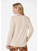 GOLDNER Kurzgröße:  Blusenshirt Schlichtes Langarmshirt mit Glanz in cremeweiß