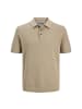 Jack and Jones Poloshirt Bluriley Knit Polo in Beige