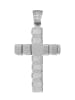 Adeliás Unisex Anhänger – Kreuz Kreuzanhänger aus Edelstahl in silber