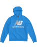 New Balance Hoodie Essentials Stacked Logo in Blau