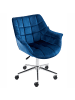 Beliani Bürostuhl LABELLE in Blau - (W) 54 x (H) 81 x (L) 54 cm