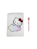 Hello Kitty Plüsch Notizbuch Set mit radierbarem Gelstift Schreibset