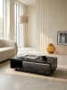 KADIMA DESIGN Couchtisch 100x50x25 cm Sofatisch in Marmor-Optik Modern, in Schwarz