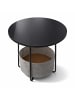 relaxdays Beistelltisch in Schwarz/ Dunkelgrau - (H)50 x Ø 45 cm
