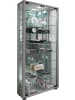 VCM  Glas Stand Vitrine Lumo Maxi Spiegel in Silber