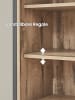 VASAGLE Sideboard Daxton in Eichenbraun-Schwarz - (B)30 x (H)80 x (T)70 cm