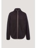 Hessnatur Fleece Jacke in schwarzbeere