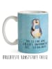 Mr. & Mrs. Panda Kindertasse Pinguin Lolli mit Spruch in Eisblau