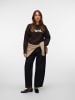 Vero Moda Alina LS Sweat Box JRS in Chocolate Torte