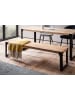 FineBuy Sitzbänk in Braun / Akazie / 160x40x45