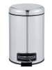 Wenko Badkorb LEMAN SHINY, Müllbehälter, 3 l in Silbern, (B) 23 x (H) 25 cm