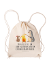 Mr. & Mrs. Panda Jutebeutel Pinguin Lagerfeuer mit Spruch in Creme