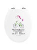 Mr. & Mrs. Panda Klodeckel Einhorn Radfahrer mit Spruch in Weiß