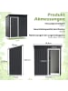 COSTWAY Gartenhaus Metall 163 x 86 cm in Anthrazit